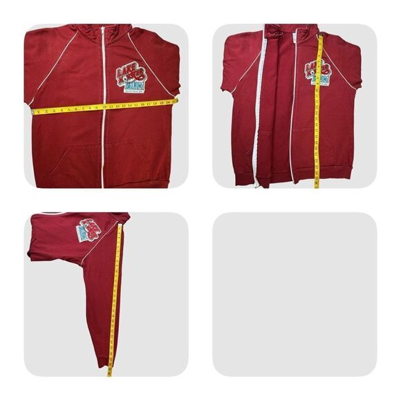 LAKE MONSTER BREWING Ca Fleece Red Zip Front Sweatshirt Size Medium - Picture 7 of 13